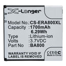 SONY ERICSSON BA800 3.7V 1700mAh Li-ion