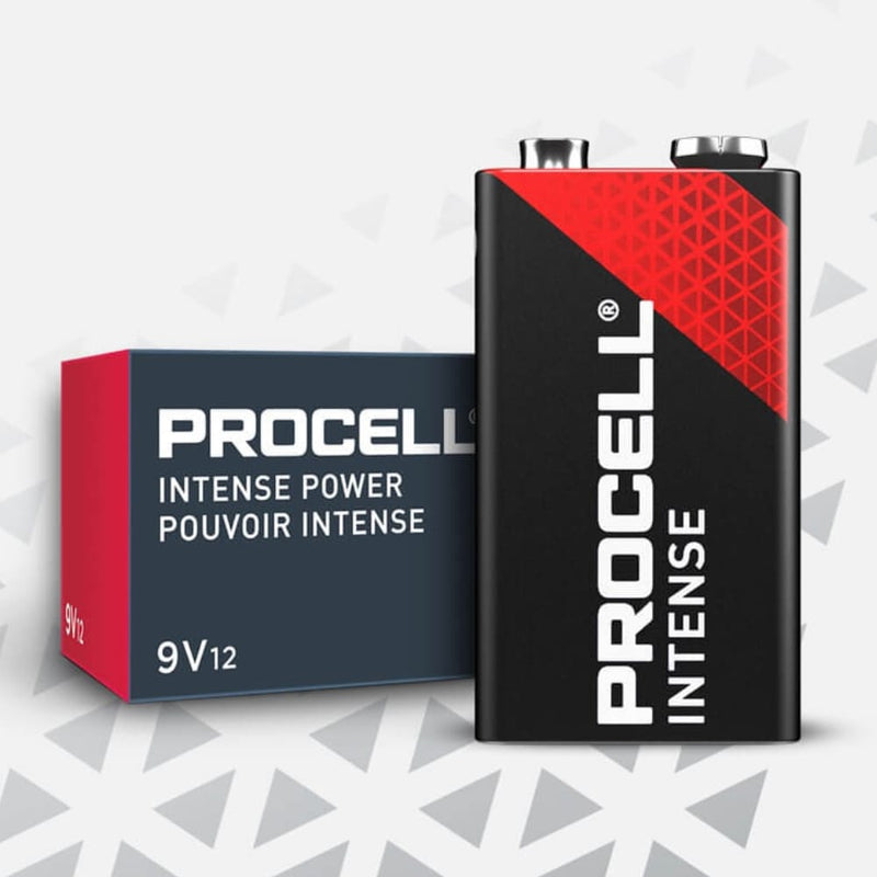 Procell INTENSE Power 9V PX1604 Bulk Box of 12 - devices that need bursts of power