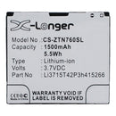 ZTE-TELSTRA Li3715T42P3h415266 3.7V 1500mAh Li-ion