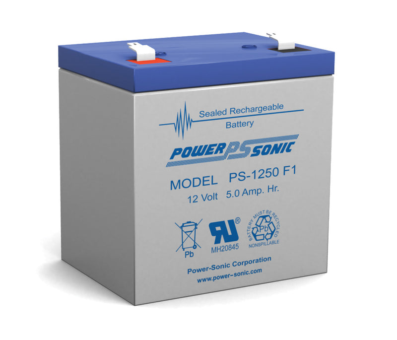 Power-Sonic PS Series Battery PS 12 volt 5 ah F1 PS1250