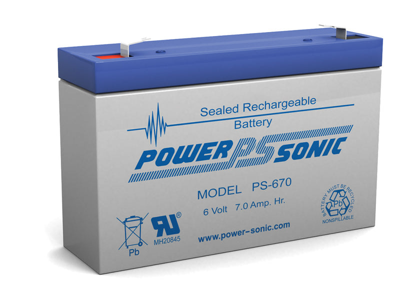 Power-Sonic PS Series Battery PS 6 volt 7 ah PS670