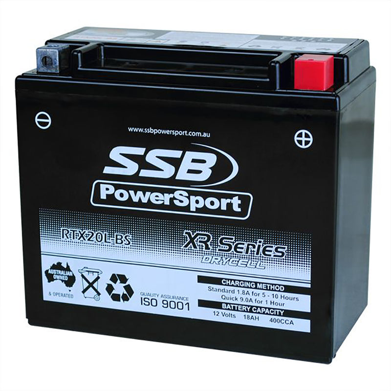 RTX20L-BS High Peformance AGM Motorcycle Battery