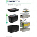 RV12100 12.8V 100Ah 1280Wh 4S4P LiFePO4 Battery + SoC Indicator + M6 Terminals (Max 2S OR 8P) + IP20 Rating