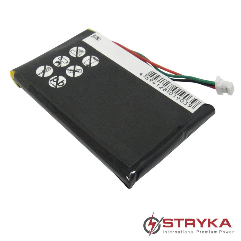 Stryka Battery to suit GARMIN Nuvi 250 3.7V 1250mAh Li-Pol