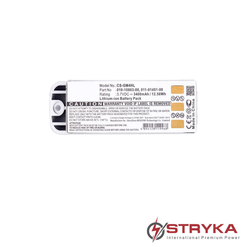 Stryka Battery to suit GARMIN Zumo 550 3.7V 3400mAh Li-ion