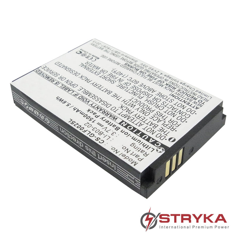 Stryka Battery to suit GOLF BUDDY Platinum 3.7V 1500mAh Li-ion