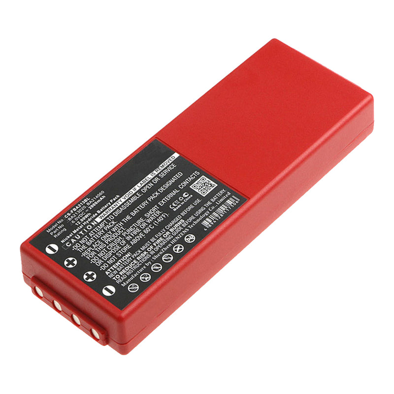 Stryka Battery to suit HBC FUB10AA 6.0V 2000mAh NiMH - Red