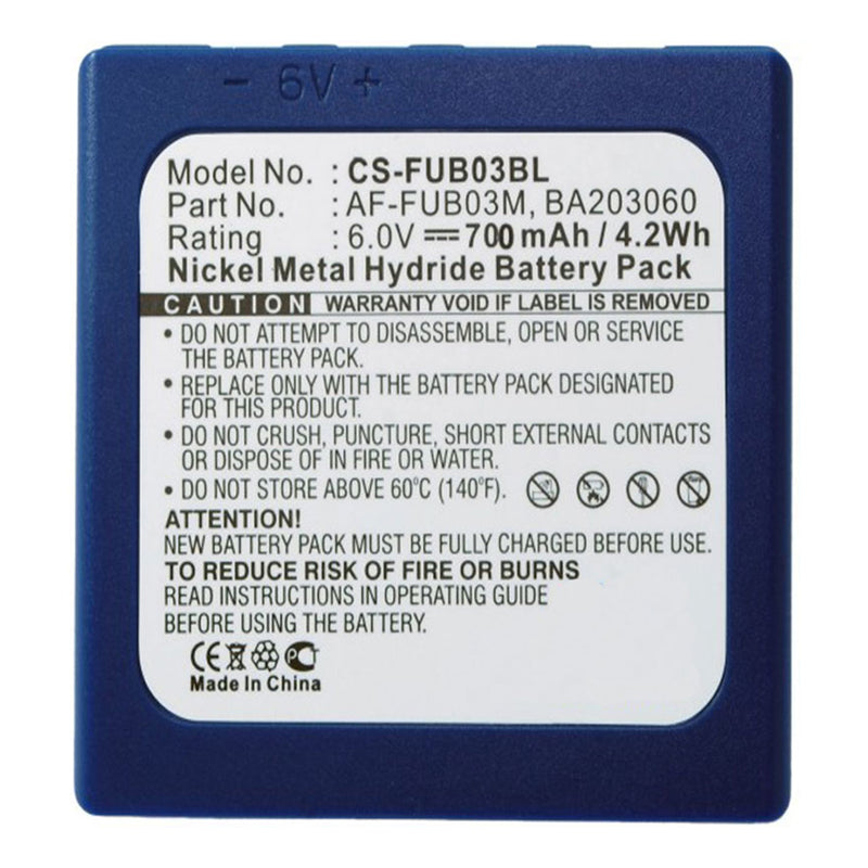 Battery for HBC FUB3A 6.0V 700mAh NiMH