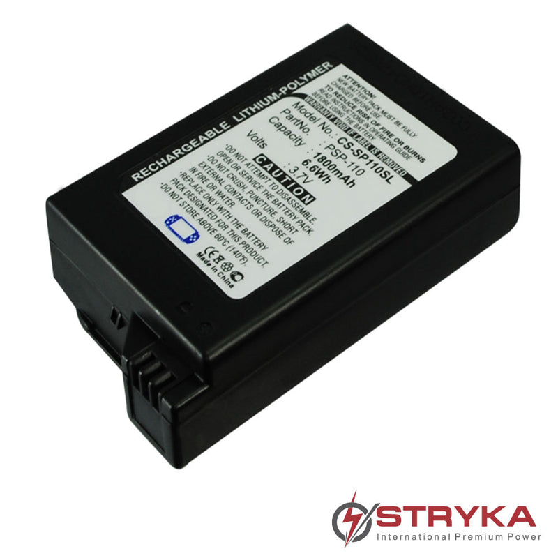 Stryka Battery to suit SONY PSP-1000 3.7V 1800mAh Li-ion