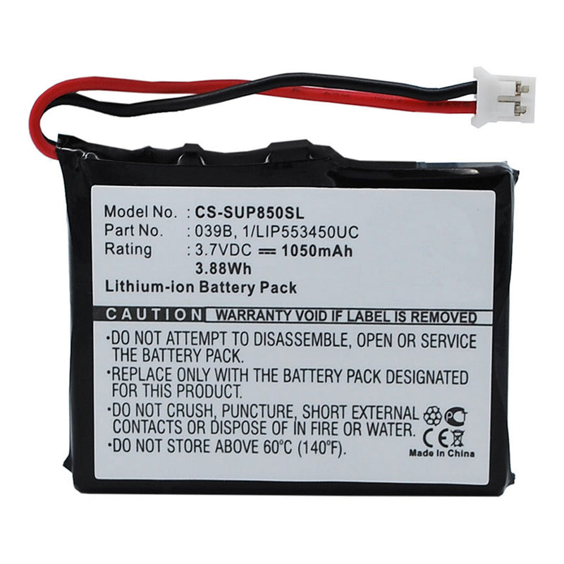 Battery to suit SURESHOTGPS 8800 3.7V 1050mAh Li-ion