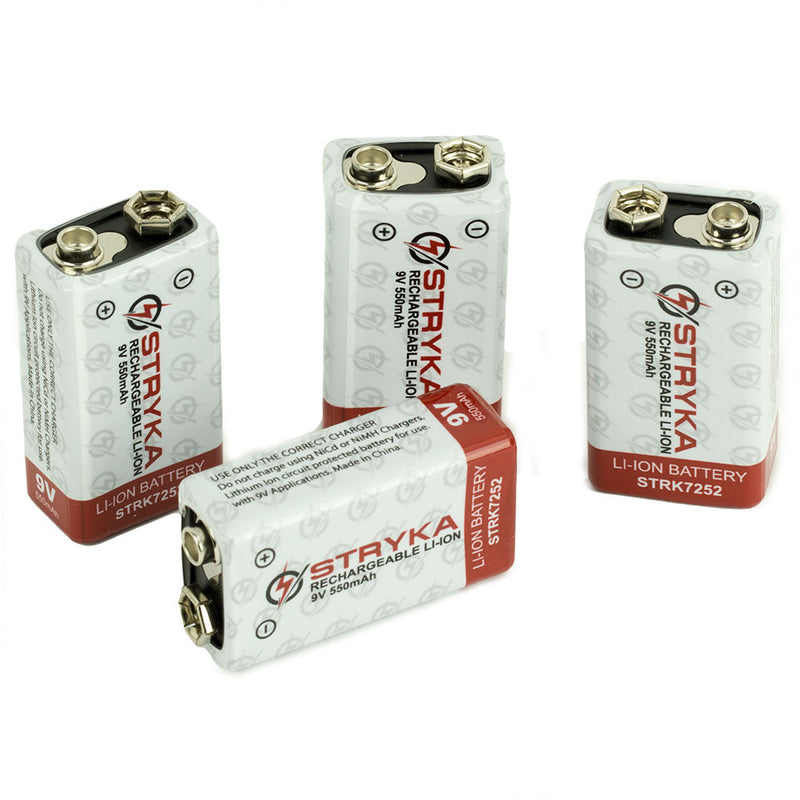 Stryka 4 x 9V Lithium & Charger Combo