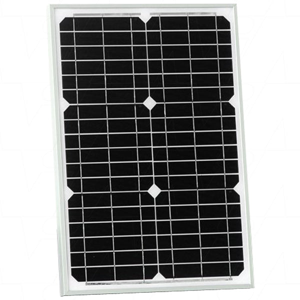 12V 20W Symmetry Monocrystalline Solar Module with 5 metre fly leads and no connector