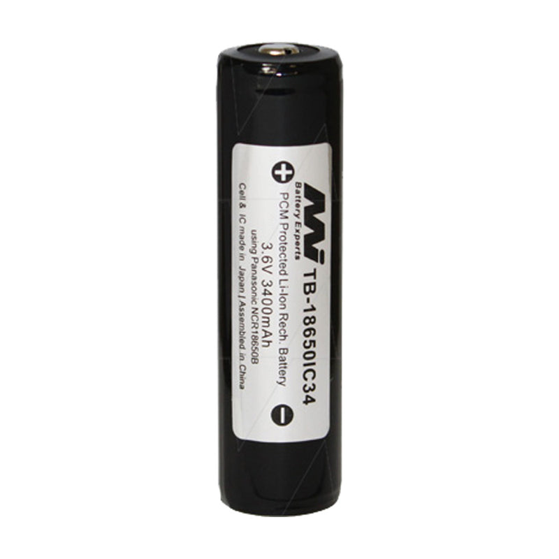 3400mAh 18650 size Lithium Ion Torch Battery (sometimes called 18700)