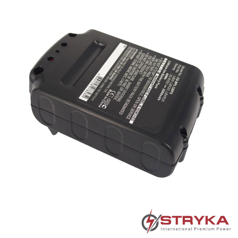 Stryka Battery to suit BLACK & DECKER LBX20 20.0V 2000mAh Li-ion