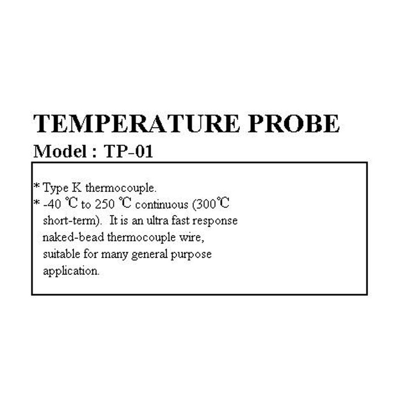 Thermocouple Probe (Type K) -40C To +250C (naked - bead)