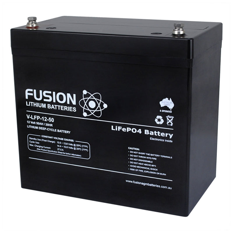 Fusion Lithium 12V Deep Cycle Battery V-LFP-12-50