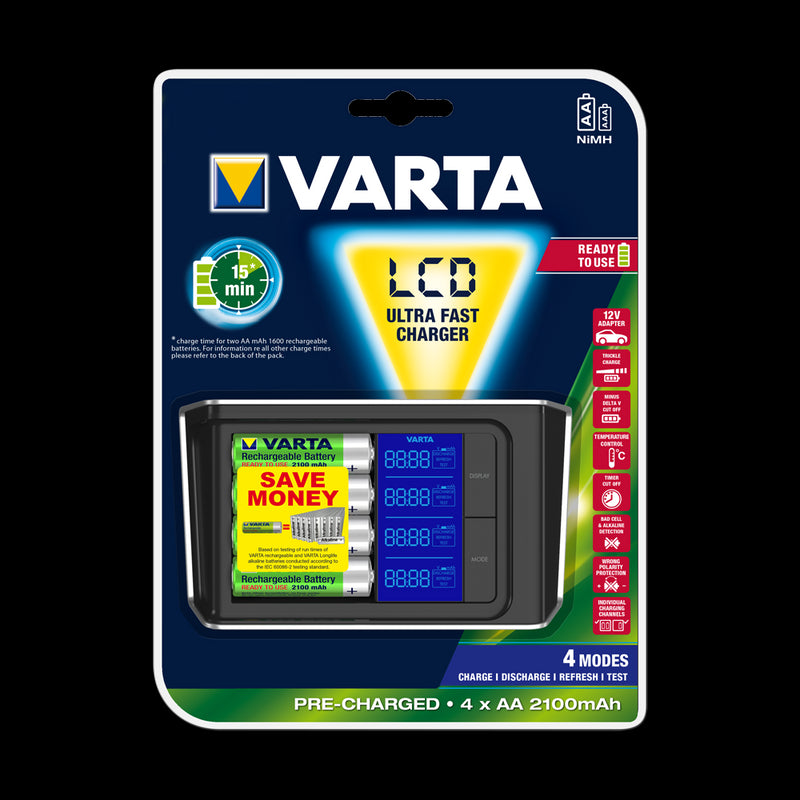 VARTA Ultra Fast AA - AAA LCD Battery Charger