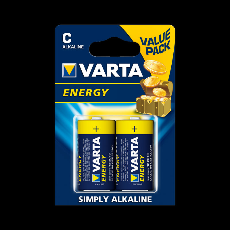 VARTA Energy Alkaline Batteries C 2 Pack