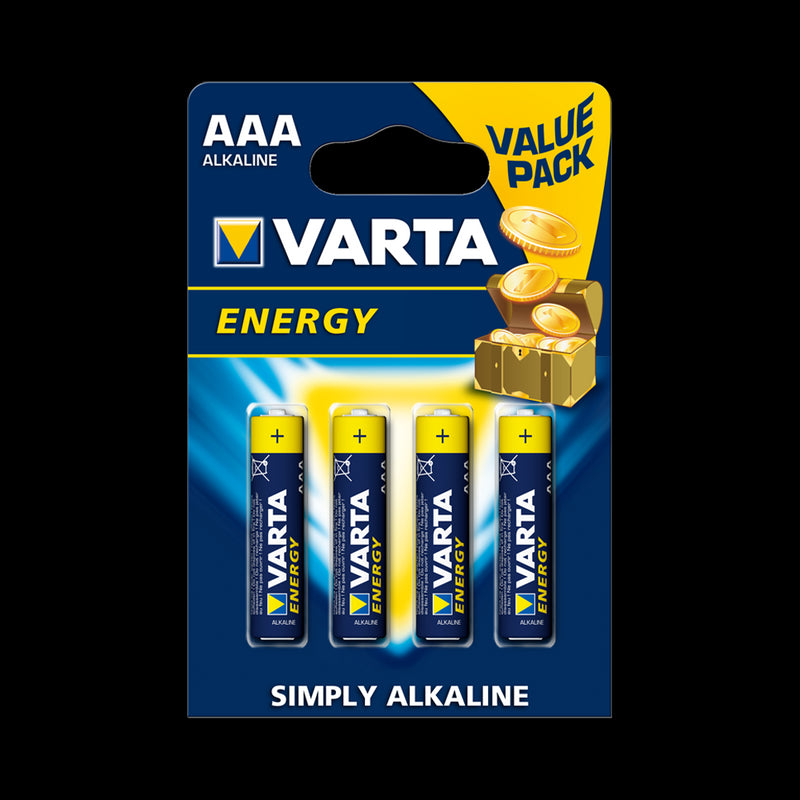 VARTA Energy Alkaline Batteries AAA 4 Pack