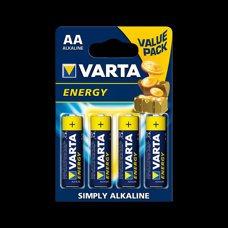 VARTA Energy Alkaline Batteries AA 4 Pack