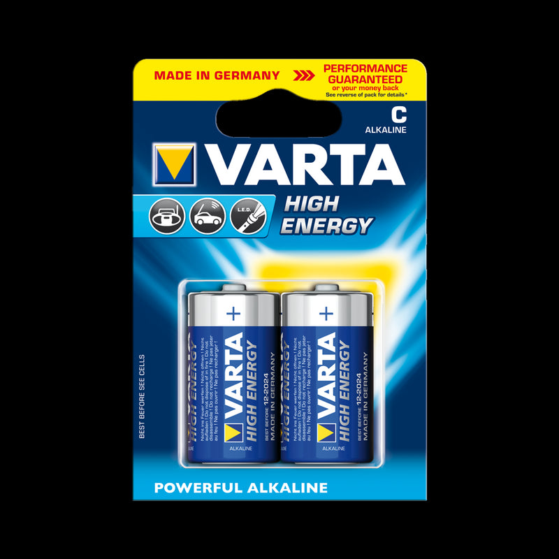 VARTA High Energy Alkaline Batteries C 2 Pack