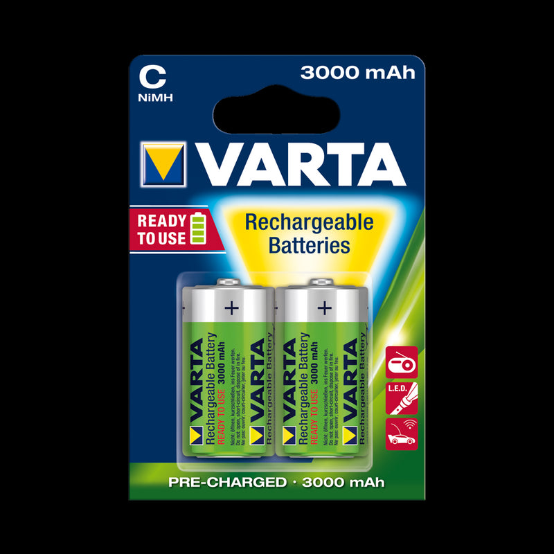 VARTA Ready 2 Use 3000mAh C Ni-MH Batteries 2 Pack