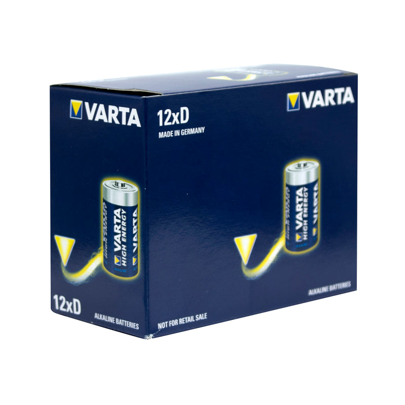 Varta HIGH ENERGY Industrial D size - BULK BOX OF 12 VAILR20-12 - CLEARANCE PRICE!!