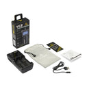 XTAR VC2 1-2 Cell Lithium Ion Battery Charger with USB Input and LCD Display