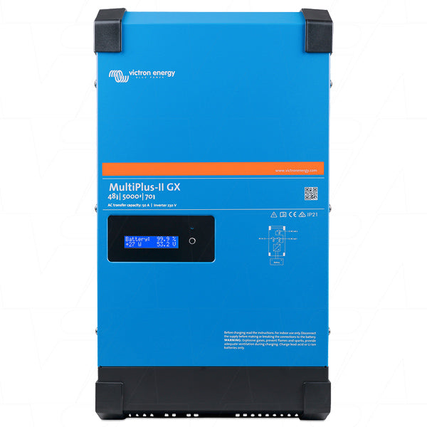 MultiPlus-II GX Inverter & SLA/LiFePO4 Charger 48V 5000VA 70A - 50A TRANSFER SWITCH PMP482506000