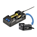 XTAR VP2 Full Set 100-240VAC-12VDC LCD-Display 1-2 cell LiIon Charger