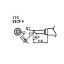 2BCF 2mm x 11.5mm Chisel Type Soldering Tip with Heating Cartridge