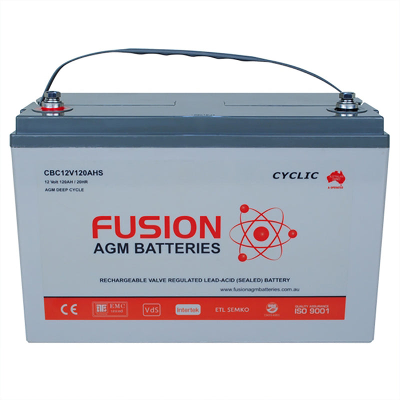 Fusion 12V 124Ah Deep Cycle AGM Battery