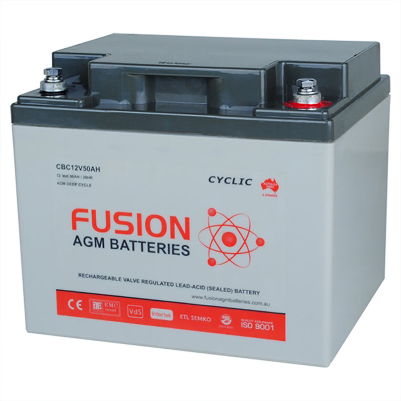 Fusion 12V 52Ah Deep Cycle AGM Battery