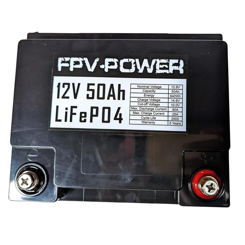 FPV Power 12v 50Ah w/ 10 Charger