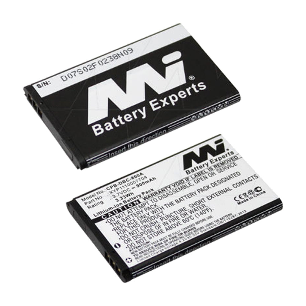 3.7V 900mAh LiIon Doro Phone Battery DBC800A, DBC800B, DBC800D