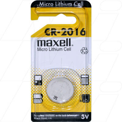 CR2016 3V Lithium Coin Cell Blister of 1