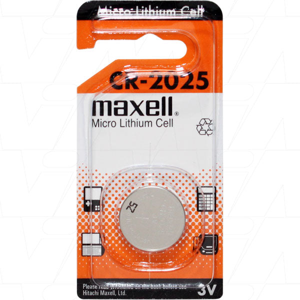 Maxell CR2025 3V Lithium Coin Cell Blister of 1