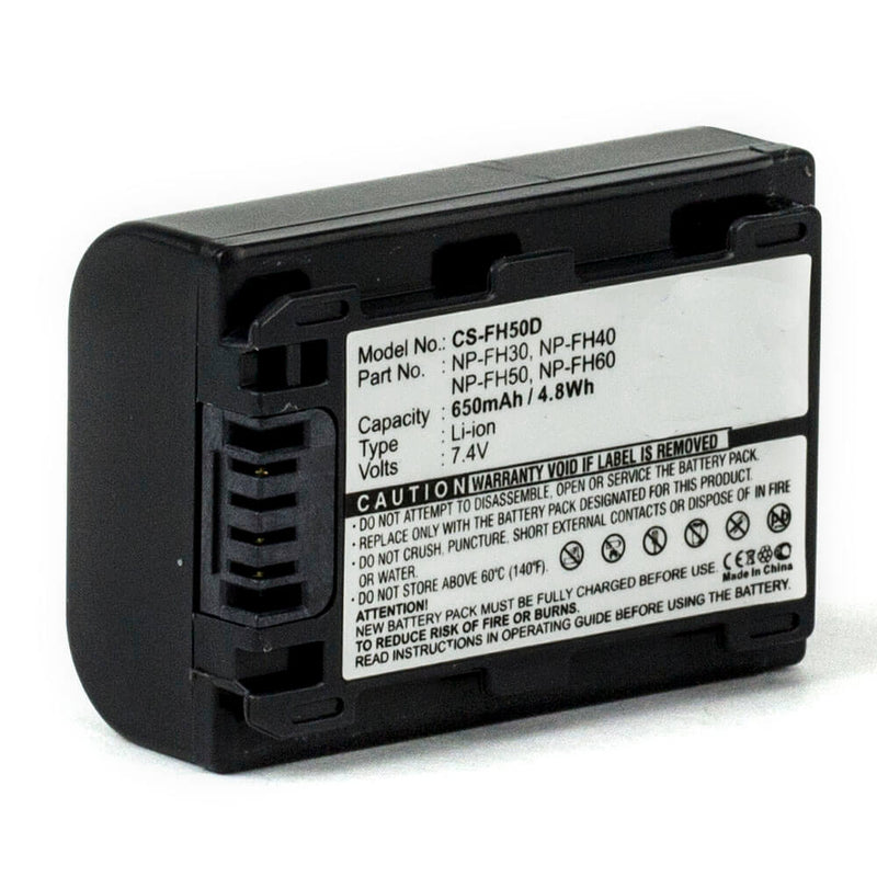 Sony NP-FH60 7.4V 650mAh Li-ion - Battery Specialists