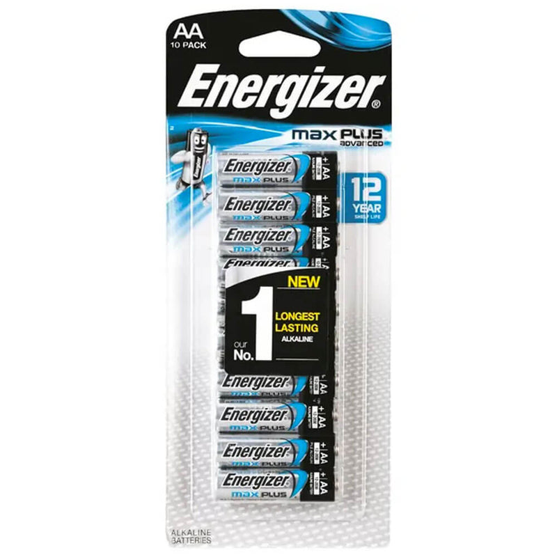 Energizer MAX Plus Advanced AA Alkaline Batteries 10 Pack