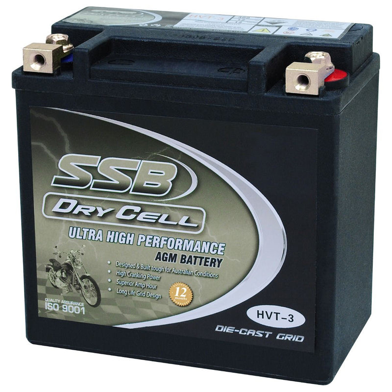 HVT-3 Ultra High Performance AGM Motorcycle Battery
