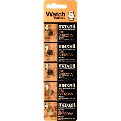 Maxell 1.55V 39mAh Silver Oxide Watch Battery (V370)