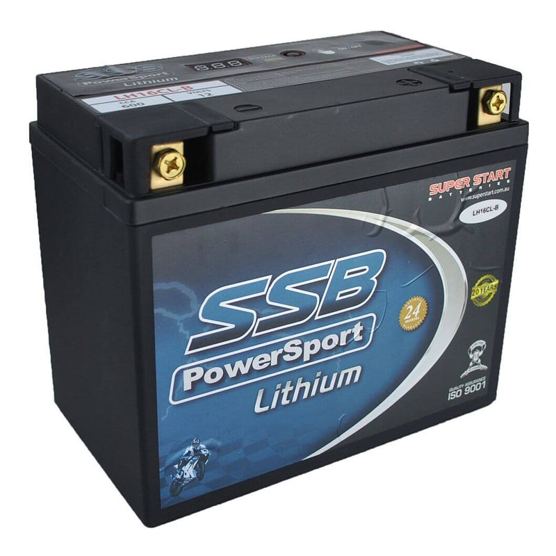SSB LH16CL-B, 12V 600CCA High Performance Lithium Motorbike Battery - Battery Specialists