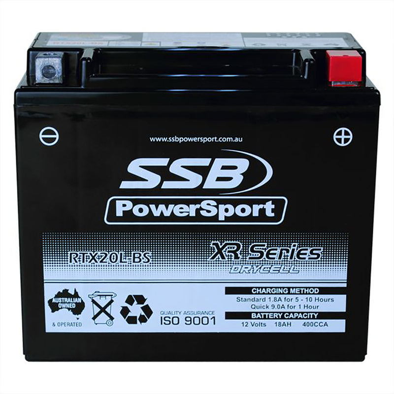 RTX20L-BS High Peformance AGM Motorcycle Battery