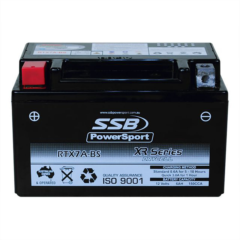 RTX7A-BS High Peformance AGM Motorcycle Battery