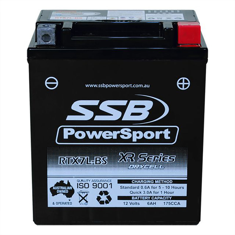 RTX7L-BS High Peformance AGM Motorcycle Battery