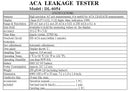 ACA Leakage Tester
