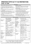 Digital Stroboscope Push Keyboard Setting