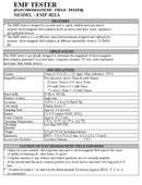 EMF Tester - Electromagnetic Field