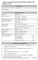 Sound Level Calibrator