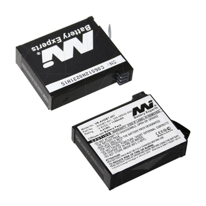 3.7V 1160mAh LiIon Video-Camcorder battery suit. for GoPro